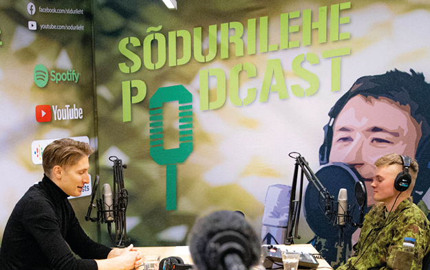 Sõdurilehe podcasti reklaam