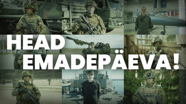 Kujundatud videopilt. Pildile on pandud kõikidest videos emadepäeva soovijatest pilt - 9 pilti kokku. Suurelt kiri piltide peal "head emadepäeva!".